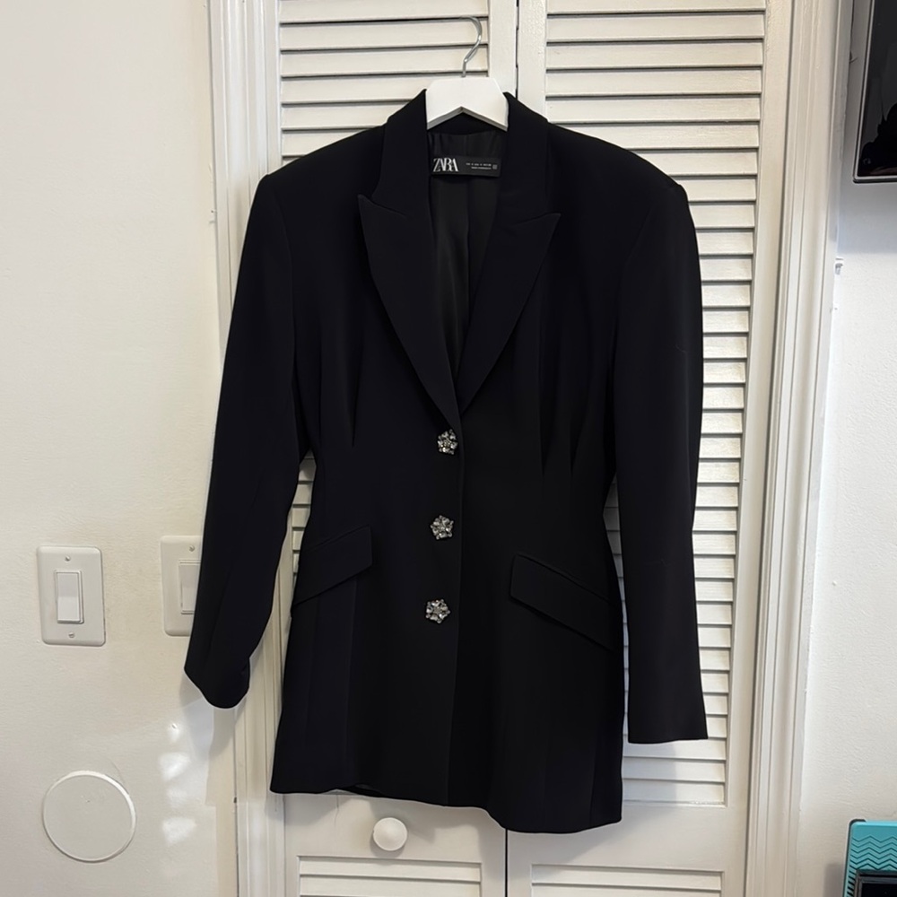 Zara Black Blazer Suit Jacket